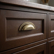 Cup Pull 64 C/C Unlacquered brass