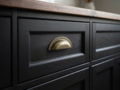 Cup Pull 64 C/C Unlacquered brass