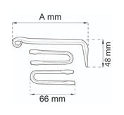 Throw Hook Wrought Iron Black 100-150MM