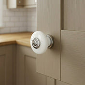 Knob 36 mm Porcelain/Chrome