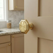 Knob OKTAGON 35 mm Brass