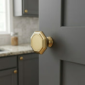 Knob OKTAGON 35 mm Brass
