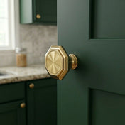 Knob OKTAGON 35 mm Brass