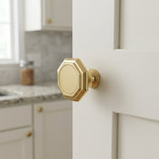 Knob OKTAGON 35 mm Brass