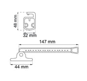 Ventilation Stay Inward-Opening White Plastic
