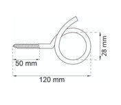 Trapetskrog 28mm Zink 2-pak