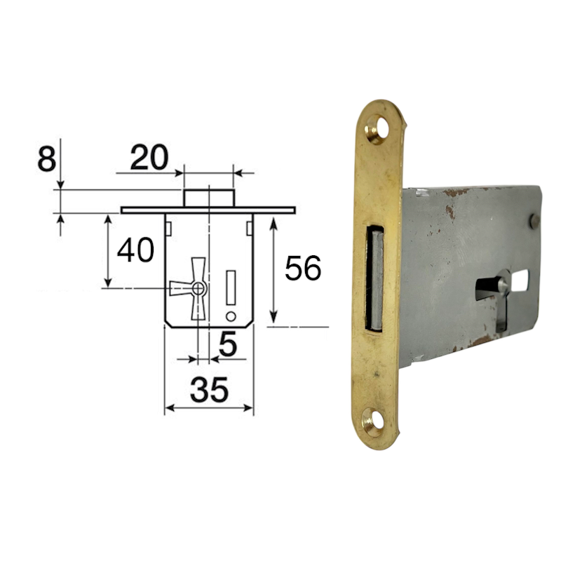 FURNITURE LOCK RECESSED