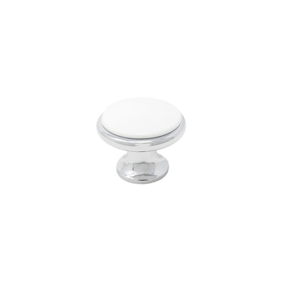 Knopp Astrid 35mm Porslin/Krom