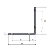 Angle Bracket Stainless steel 50MM