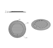 Ventilation Grille Brass Ø127mm