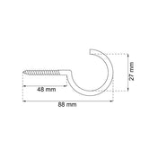 Skruekrog 88mm Zink 2-Pak