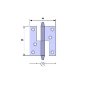 Lift-Off Hinge 5020 Unfinished Iron