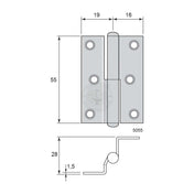 Cabinet Hinge 5055 for Rebated Door