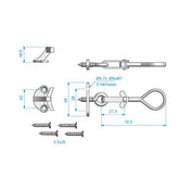 Window Lock A30 Nickel 2-Pack