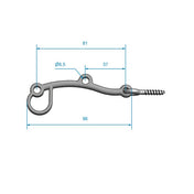 Cabin Hook Traditional Brass-plated