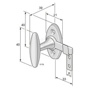 Window Handle 3 Unlacquered Brass