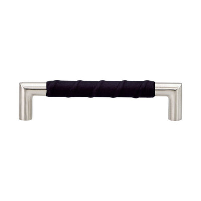 Handle Norma 128 C/C Stainless Steel/Black Leather