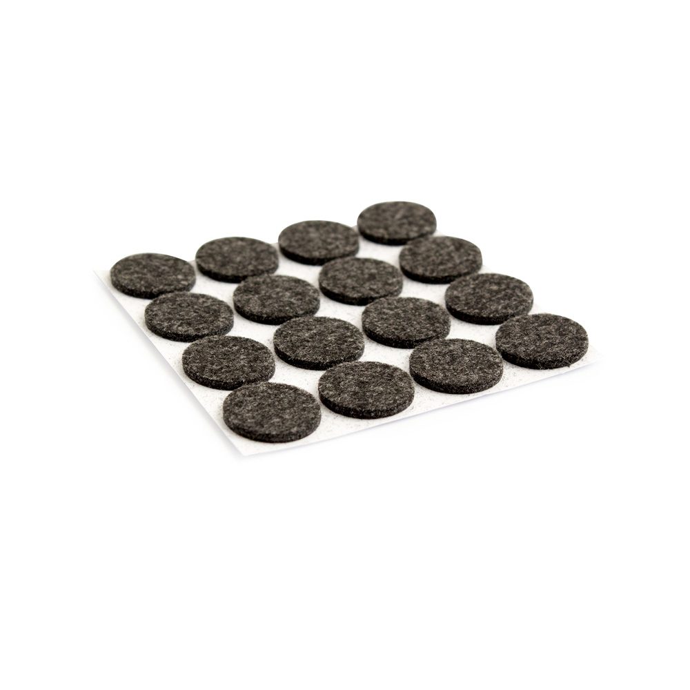 Self-Adhesive Floor Protector 20mm Black 16-Pack