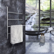 OUTLINE LITE Swivel Towel rail 4-Arm Polished Stainless steel
