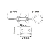 Window Lock 175 Brass-plated 2-Pack