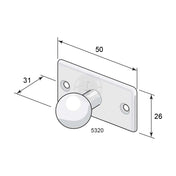 Rectangular Drawer Knob Nickel