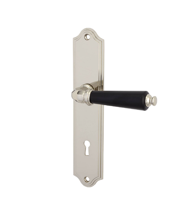 Door Handle 1115 Nickel/Black