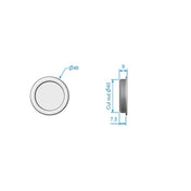 Recessed Cup Handle Chrome 2-Pack
