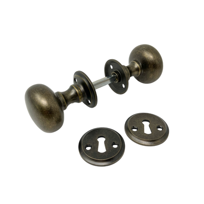 Door Knob Victorian Antique finish Complete