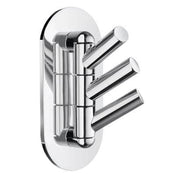 Self-Adhesive Swivel Triple Hook Chrome