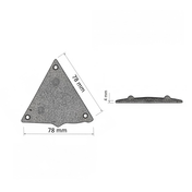 Corner Bracket Unlacquered Cast Iron 78 MM