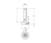 Furniture foot 85mm M8