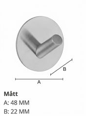 Self-Adhesive Single Hook Base 100 - Chrome