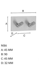 Self-Adhesive Double Hook Base 200 - Chrome
