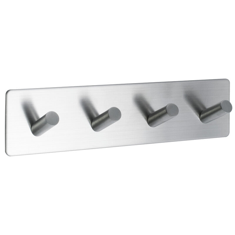 Self-Adhesive 4-hook Base 200 - Stainless steel