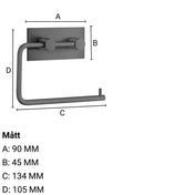 Self-Adhesive Toilet roll holder Base 200 - Matt Black