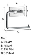 Self-Adhesive Toilet roll holder Base 200 - Chrome