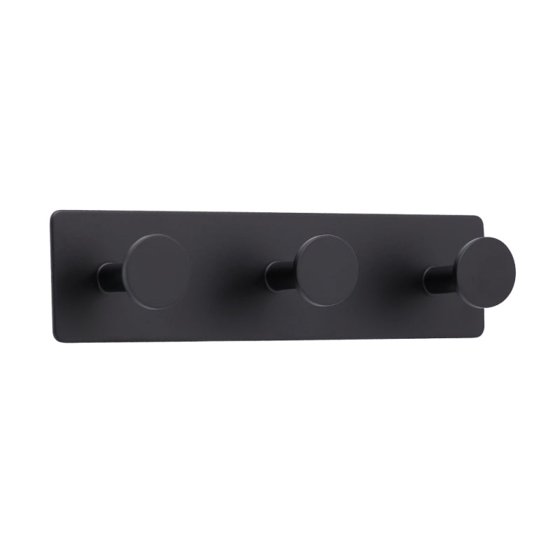 Self-Adhesive Triple Hook 210 Black