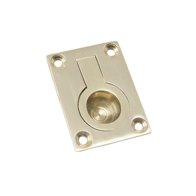 Flush Ring Handle Brass 50x38mm