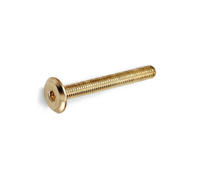 Furniture Screw M6 Brass-plated 4-Pack