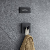 XTRA Self-Adhesive Toilet Sign Guests Black