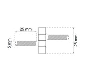 Pin hinge 5,5 mm Brass-plated