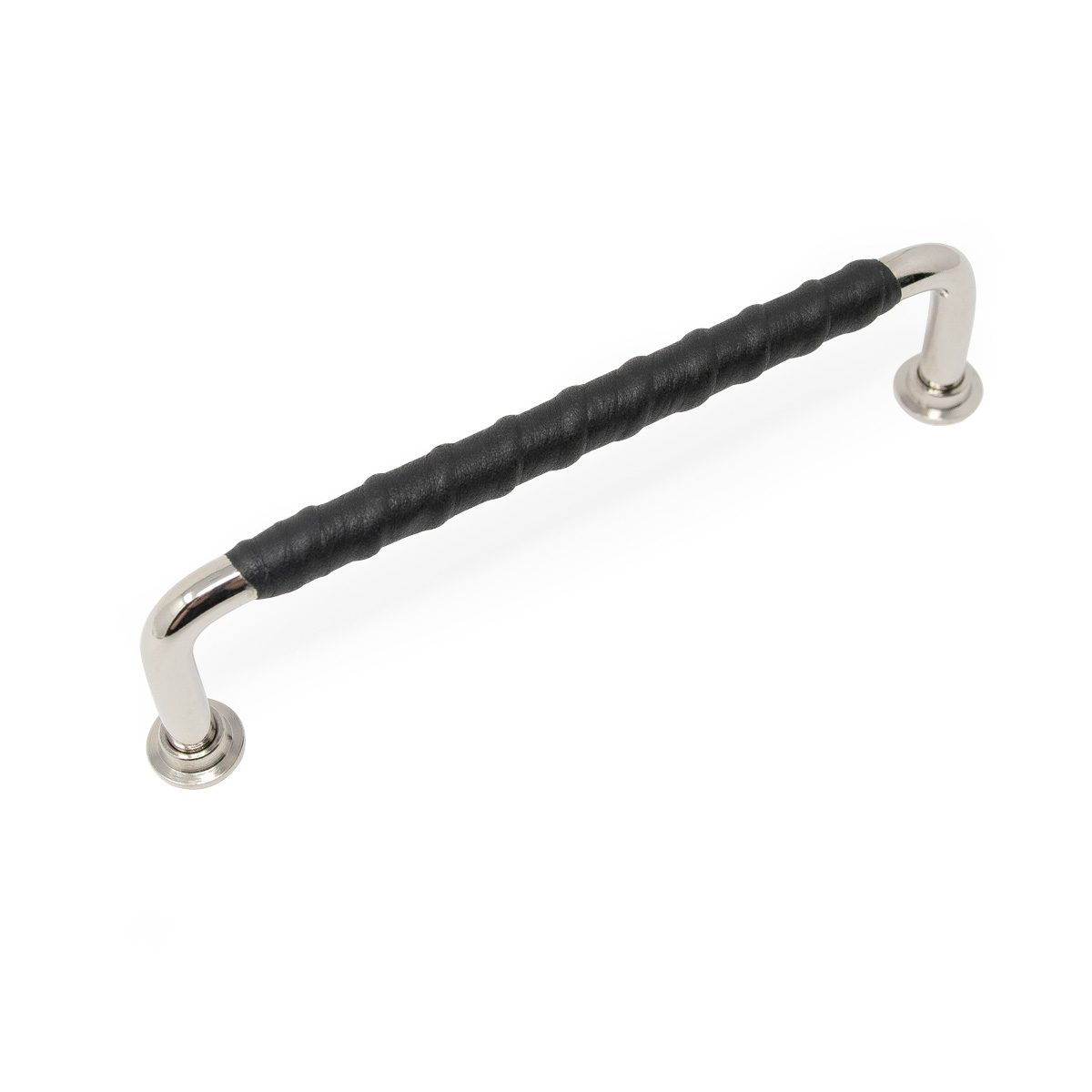 Handle 128 C/C Nickel/Black Leather