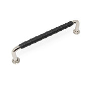 Handle 128 C/C Nickel/Black Leather
