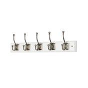 Hanger Retro 5-hook White/Satin Nickel