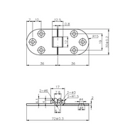 Klafgangjern 72 mm mat nikkel