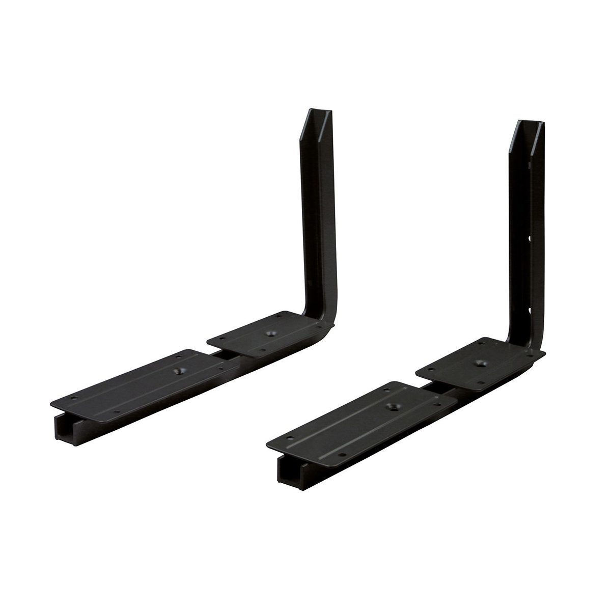 Adjustable Brackets for Microwave/Stereo Black