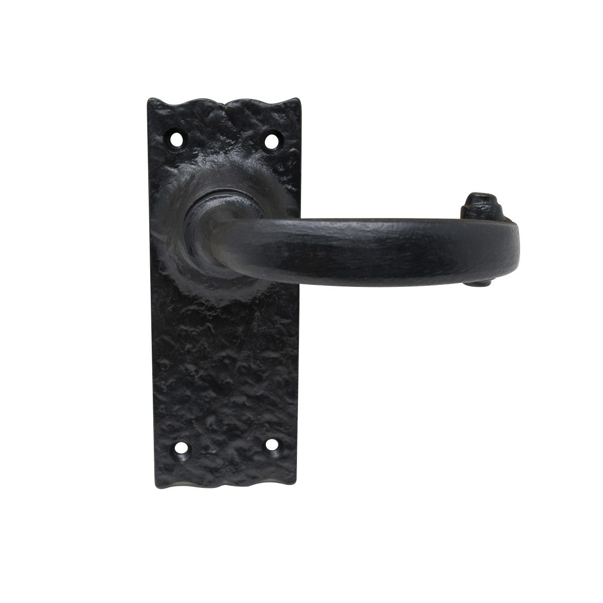 Door Handle Black Lacquered Iron