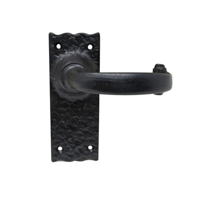 Door Handle Black Lacquered Iron