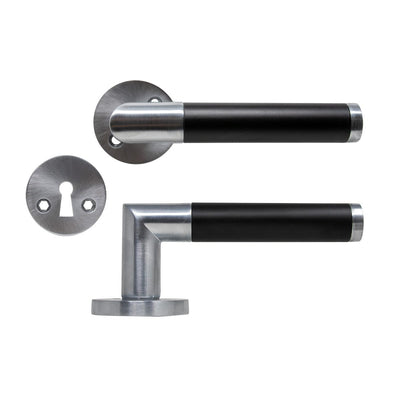 Door Handle Koster Satin Chrome/Black