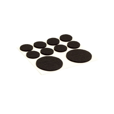 Selvklæbende Gulvbeskyttelse 20mm + 38mm Sort 10-Pak